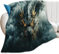 Tijuboni Chinese Dragon Throw Blanket Black Dragon Gifts for Men Women Girls Boys Kids Adults Soft Flannel Fleece Blanket for Couch Sofa Bed Home Decor 60"x80"