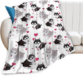 Alaskan Malamute Dog Blanket Cute Dog Throw Blanket Alaskan Dog Gifts and Decor Dog Blanket for Girls Women Kids Adults Soft Warm Cozy Fleece Blanket for Couch Sofa Bed 60"x50"