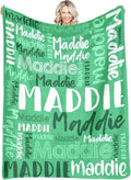 Dr.TOUGH Personalized Blankets with Name Customized Baby Blankets for Girls Boys Adults Monogrammed Blankets and Throws Christmas Birthday Mothers Valentines Day Gift (Medium Sea Green, 40''×50'')