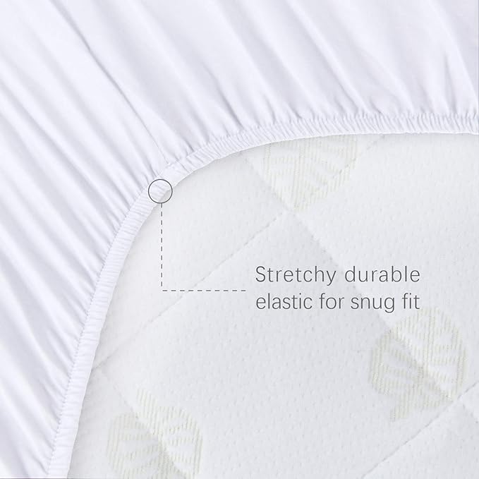 Waterproof Bassinet Mattress Pad Cover Fit for KoolerThings (3 in 1) Baby Bedside Bassinet, 2 Pack, Ultra Soft Viscose Made from Bamboo Terry Surface, Breathable and Easy Care