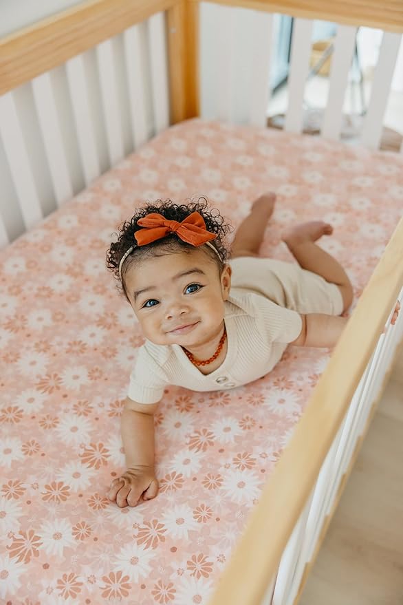 Copper Pearl Premium Knit Crib Sheets for Boys and Girls: Breathable, Soft, Fitted for Standard Mattresses - Baby Registry or Shower Gift, Penny