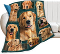 Tijuboni Golden Retriever Throw Blanket Dog Gifts for Girls Boys Women Men Kids Adults Soft Flannel Fleece Blanket for Couch Sofa Bed Home Decor 60"x80"