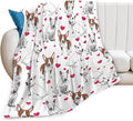 Tijuboni Bull Terrier Throw Blanket Dog Gifts for Girls Boys Women Men Kids Adults Soft Flannel Fleece Blanket for Couch Sofa Bed Home Decor 50"x60"