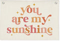 Girls Room Decor, Baby Girl Nursery Baby Shower Decor Gift, You are My Sunshine Linen Canvas Banner, Pink Boho Wall Hanging Banner Flag 20x30 Inch
