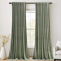 StangH Sage Green Room Darkening Curtains 132 inches High Ceiling Tall Curtains Back Tab Thermal Insulated Window Door Drapes for Living Dining Room Office, W52 x L132, 2 Panels