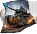 Tijuboni Military Tank Throw Blanket Army Gifts for Boys Men Girls Women Kids Adults Soft Flannel Fleece Blanket for Couch Sofa Bed Home Decor 60"x80"