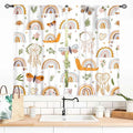Boho Rainbow Curtains for Girls Bedroom, Bohemian Cute Lovely Butterfly Floral Rainbow Print Pastel Baby Kids Girls Bedroom Living Room Nursery Playroom Classroom Curtains for Windows, 55x39 Inch