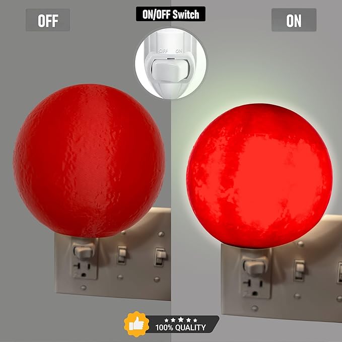 Moon Night Lights | Night Lamp LED Light | 3D Solar System NightLight, Planet Home Décor, Space Nursery, Kids Room, Space Gift, Birthday Gifts, Bedroom Decorations (Sun, 4 Inch)