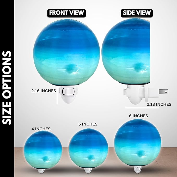 Neptune Night Lights | 5" Neptune Night Lamp LED Light | 3D Solar System NightLight, Planet Home Décor, Space Nursery, Kids Room, Space Gift, Birthday Gifts, Bedroom Decorations