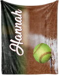 Custom Infant Softball Blanket: Personalized Name and Number Blankets for Baby Kids Boys Girls Teen Mother's Day Father's Day Birthday Easter Gifts(40"x50")