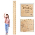 Custom Wooden Kids Height Chart with Name Date - Cute Wall Growth Measurement Ruler for Baby Boys & Girls, Nursery & Room Decor - Easy Install, Premium Wood