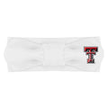 Creative Knitwear Texas Tech Red Raiders Infant Girls White Solid Hair Knot Headband Embroidered Logo - Size Newborn - 4T