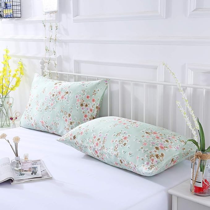 SLPBABY Silk Pillowcase for Hair and Skin with Hidden Zipper Print (Standard(20''x26''), Pattern27)