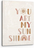 PHAMTE Wall Art You Are My Sunshine Wall Decor,Boho Nursery Decor,You Are My Sunshine Boho Sun Sunshine Rainbow Canvas Framed Wall Decor Home Teens Girls Kids Nursery Classroom Bedroom Living