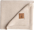 Soft Baby Knitted Blanket - Soft Toddler, Crib, Stroller Blanket - Neutral Swaddle and Receiving Blanket for Newborns, 31 x 39 in, Stone