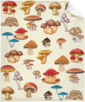 Thuswarm Colorful Wild Mushroom Flannel Blanket for Autumn Winter Gifts Warm Cozy Soft Funny Print Throw for Bed Couch Sofa 40”×30” XSmall for Pets
