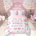 7 Pieces Pink Bowknot Kids Comforter Set Twin,Cherry Tropical Fruit Cute Princess Bedding Set,Bow Tie Stars Daisy Floral Romantic（Comforter+Fitted+Flat Sheet+2 Pillowcases+2 Throw Pillow Covers）