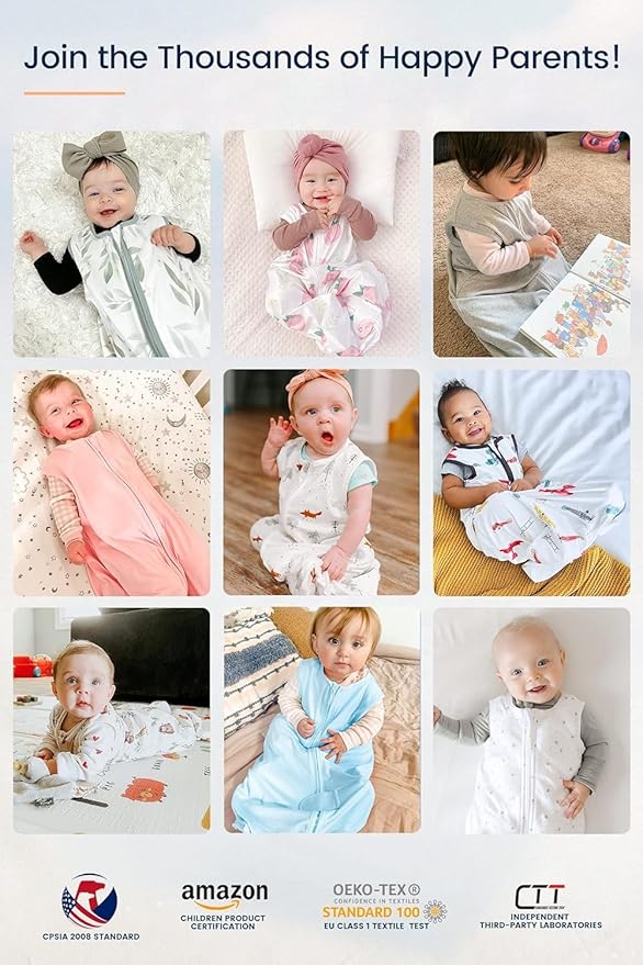 TotAha Sleep Sack 0-6 Months 3-Pack,Stretchy,Buttery Soft Swaddle Transition Sleeping Bag,Light Baby Wearable Blanket with 2-Way Safe Zippers for Girls, 0.5 TOG