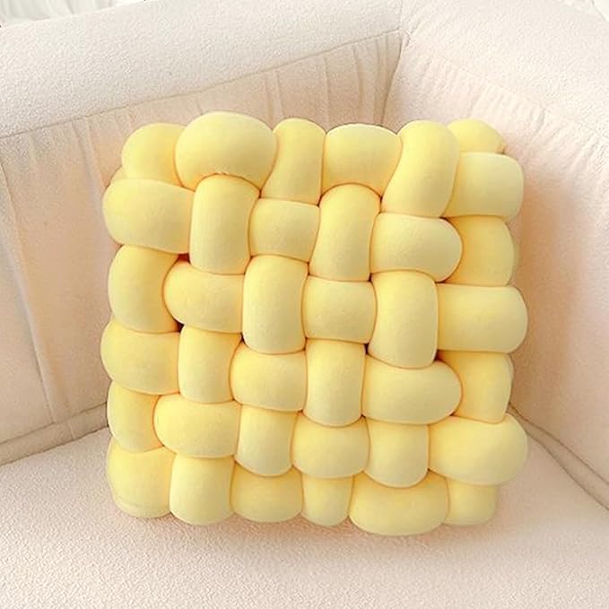 Velvet Chunky Bulky Giant Arm Knitting Yarn, Super Soft Jumbo Tube Weight, Fluffy DIY Crochet Hand Making Washable Yarn for Blanket, Pet Bed, Rugs, Pillow (1.1lb-Yellow)