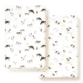 Pack n Play Sheets Fitted 2 Pack, Stretchy Ultra Soft Jersey Knit Pack and Play Sheets, Universal Fitted Portable/Mini Crib Mattresses Snug and Safe, Stylish Pattern for Boy and Girl