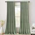 StangH Retro Green Velvet Curtains Room Darkening, 52x108 Inches, Super Soft Velvet Drapes with Rod Pocket Back Tab, Thermal Insulated Window Treatment for Bedroom, Living Room, 2 Panels