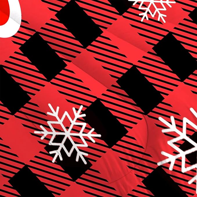 Christmas Bedding Sets Twin Size Snowflake Plaid Comforter Set for Kids Girls Bedroom Santa Claus Gift Xmas Festival Quilt Set,1 Comforter + 1 Pillow Case