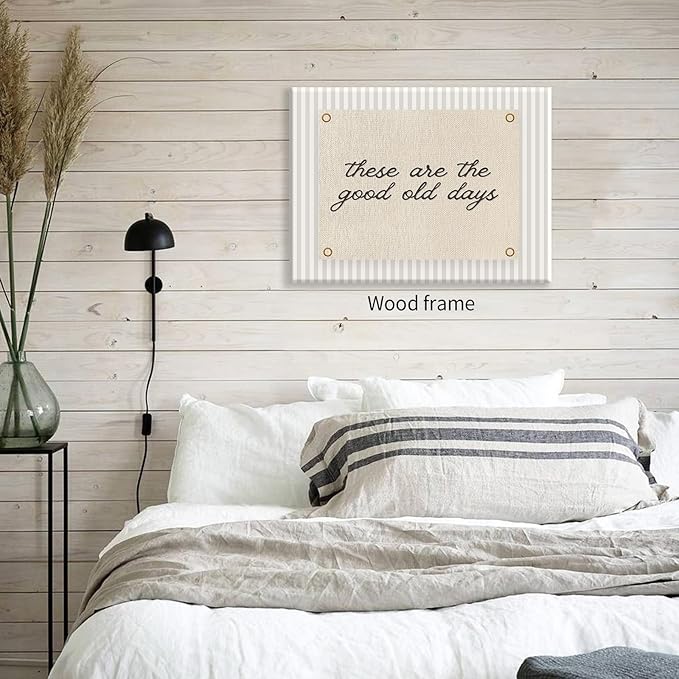 These Are the Good Old Days Wall Art Inspirational Quotes Poster 12x16 inch Framed Modern Minimalist Positive Affirmations Canvas Prints for Office Bedroom Wall Decor