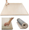 Hakuna Matte Premium Baby Play Mat 60”x 80” Beige – Cloud-Soft Coral Velvet Memory Foam Rug for Crawling & Play – Non-Slip, Water-Resistant, Care Tummy Time Mat – Non-Toxic Padded Playmat