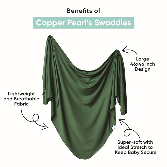 Copper Pearl Large Premium Knit Baby Swaddle Receiving Blanket Cindy