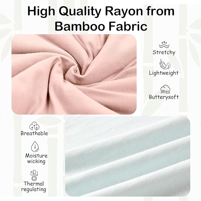 Supersoft Rayon Made from Bamboo Sleep Sack 12-18 Months 0.5 Tog Lightweight Toddler Sleep Sack Baby Wearable Blanket with 2-Way Zipper Summer Unisex Sleeping Bag for Babies (2 Pack) Pink & Gray