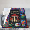 Mushroom Blanket Mushroom Decor Throw Blanket Super Soft Flannel Lightweight Fluffy Plush Fuzzy Fleece Forest Blanket Gifts for Girl Baby Woman Boys Kids Adults Man for Bed Sofa 50"X60"