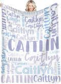 Dr.TOUGH Personalized Blankets with Name Customized Baby Blankets for Girls Boys Adults Monogrammed Blankets and Throws Christmas Birthday Mothers Fathers Valentines Day Gift (Light Purple,50''×60'')