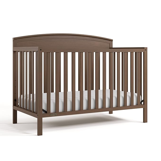 Graco Benton 5-in-1 Convertible Crib (Hazelnut) – GREENGUARD Gold Certified, Converts from Baby Crib to Toddler Bed, Daybed and Full-Size Bed, Fits Standard Full-Size Mattress