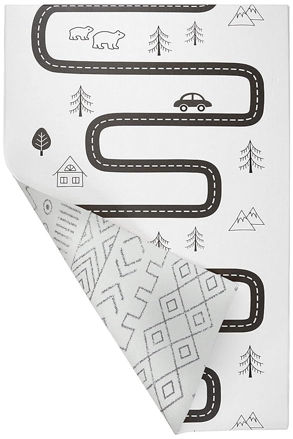Baby Care Play Mat (Large, Nordic Trails - Tribal) 82'' x 55'' Original One-Piece Reversible Rollable Waterproof Play Mat for Infants, Babies, Toddler, and Kids