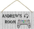 Personalized Name's Multi-button controller & headset decor Nursery Kid's Children's Girls Bedroom Door Sign Wood Plaque Sign Wall Decor Gift