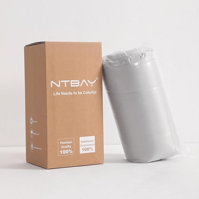 NTBAY Cooling Blanket Twin, 68x90 Inches - Lightweight Summer Bed Blanket for Hot Sleepers, Japanese Double-Sided Q-Max 0.45 Cooling Fabric, Light Grey