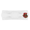 Creative Knitwear Cornell Big Red Infant Girls White Solid Hair Knot Headband Embroidered Logo - Size Newborn - 4T