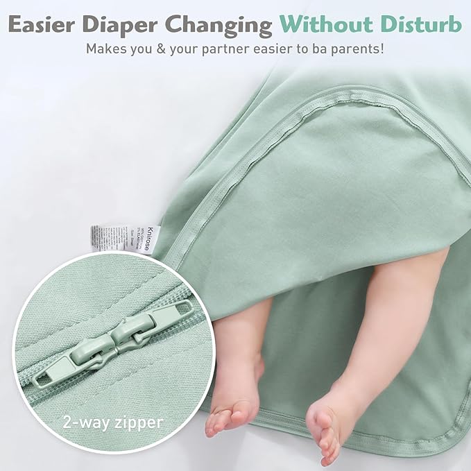 Newborn Baby Transitional Swaddle Sack Arms Up Sleeves Mitten Cuffs 2 Pack 0-3 Months Premium Soft Cotton, Wearable Swaddling Blanket Sleeping Sacks for Boys Girls Calms Startle Reflex Sleep Bag