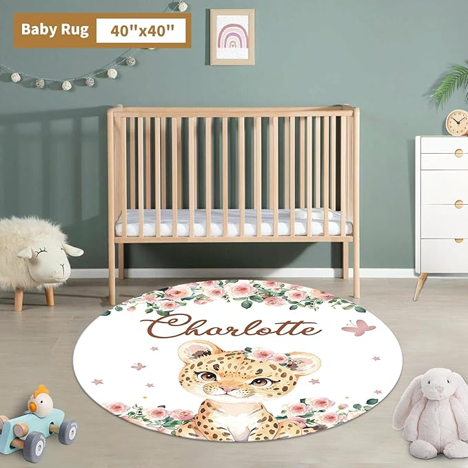 Custom Baby Crib Bedding Set, 3 Pcs Personalized Nursery Bedding Set with Name, Soft Baby Bedding Crib Sets with Blanket - Toddler Crib Sets for Girls Boys, Infant Newborn Gifts, Pink Leopard