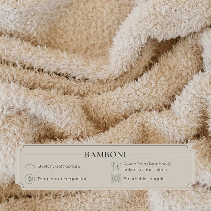 SARANONI Bamboni Baby Blanket | Luxury Plush Super Soft Blanket | Breathable Comfort Infant Baby Blankets for Boys & Girls | Light Pink, Mini - 15” x 20”