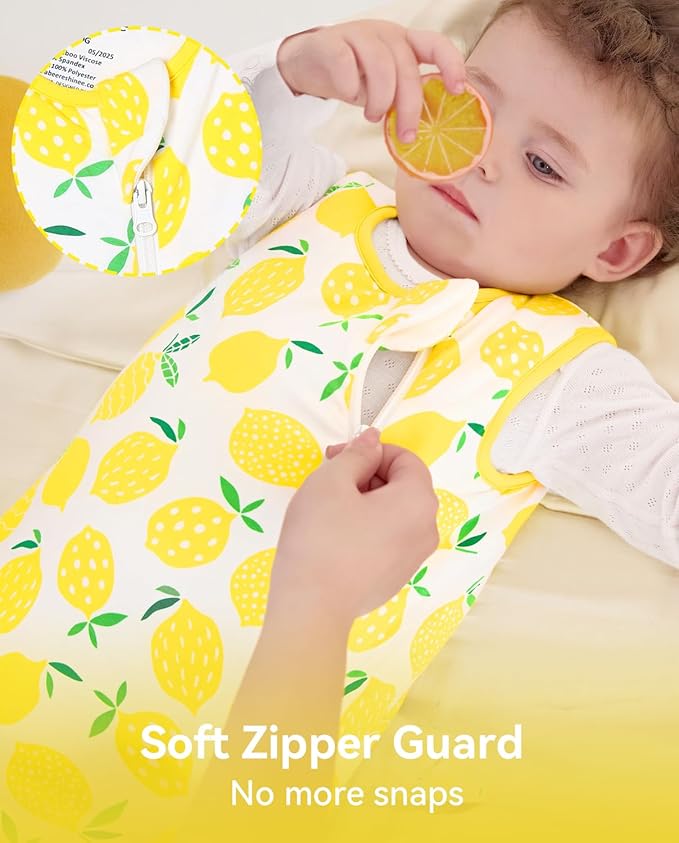 Rayon Made from Bamboo Viscose Sleep Sack 0-36 Months 1.0 Tog for Toddler and Baby sleepers 2-Way Zipper Newborn Sleep Sacks