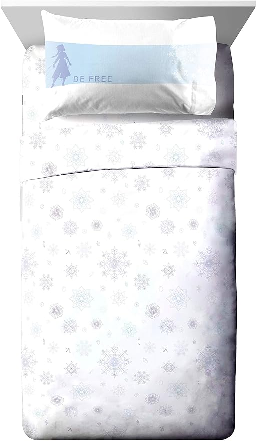 Disney Frozen 2 Elsa Color Block 7 Piece Full Bed Set - Includes Reversible Comforter & Sheet Set Bedding - Super Soft Fade Resistant Microfiber - (Official Disney Product)