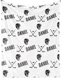 Custom Hockey Baby Name Blanket: Personalized Baby Essentials for Boys and Girls - Birthday Gift for Hockeys Lovers - Soft Fluffy Warm Skin Blankets 60x80inch