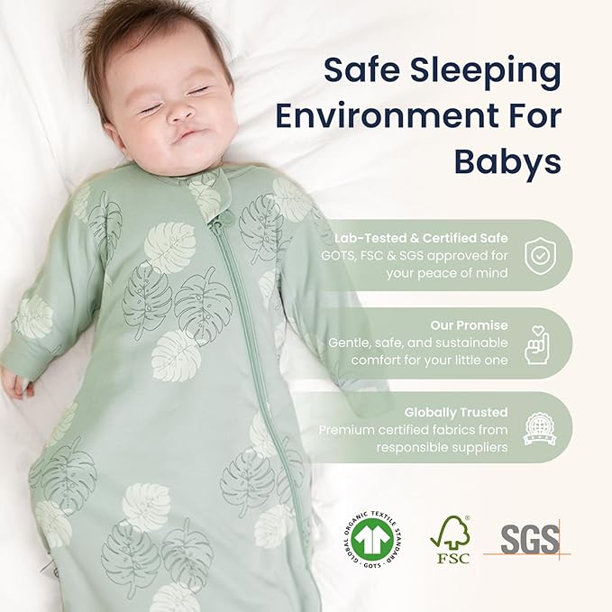 Unisex Sleeping Bag for Babies and Toddlers 1.0 Tog Sleep Sack 18-36 Months, Newborn Sleep Sack, Wearable Blanket Baby, Sleep Sack with Sleeves, Gifts for Baby