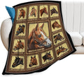 Tijuboni Racing Horses Throw Blanket Horse Gifts for Girls Boys Women Men Kids Adults Soft Flannel Fleece Blanket for Couch Sofa Bed Home Decor 40"x50"