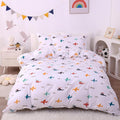 JSD Airplane Kids Duvet Cover Set Queen Size, 3 Piece Soft Printed Microfiber Comforter Cover with Pillow Sham Zipper Closure, Comforter Not Included