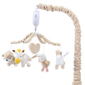 Musical Crib Mobile with 12 Lullabies, Rotating Arm and Detachable Plush Toys, Unisex Clip On Mobile for Standard Cribs, Baby Safe Materials for Sensory Development & Early Growth