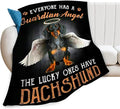 Dachshund Throw Blanket - Cute Dog Gifts and Decor for Girls, Women, Kids, Adults - Soft Warm Cozy Fleece for Couch, Sofa, Bed - 80"x60"