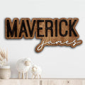 Personalized Wood Name Sign, Nursery Name Wooden, Boho Girl Name Sign, Above Crib Sign, Layered Baby Name Sign, Boy Name Sign, Cut Out Sign, Gift for nursery