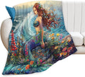 Tijuboni Mermaid Throw Blanket Mermaid Gifts for Girls Women Boys Men Kids Adults Soft Flannel Fleece Blanket for Couch Sofa Bed Home Decor 60"x80"